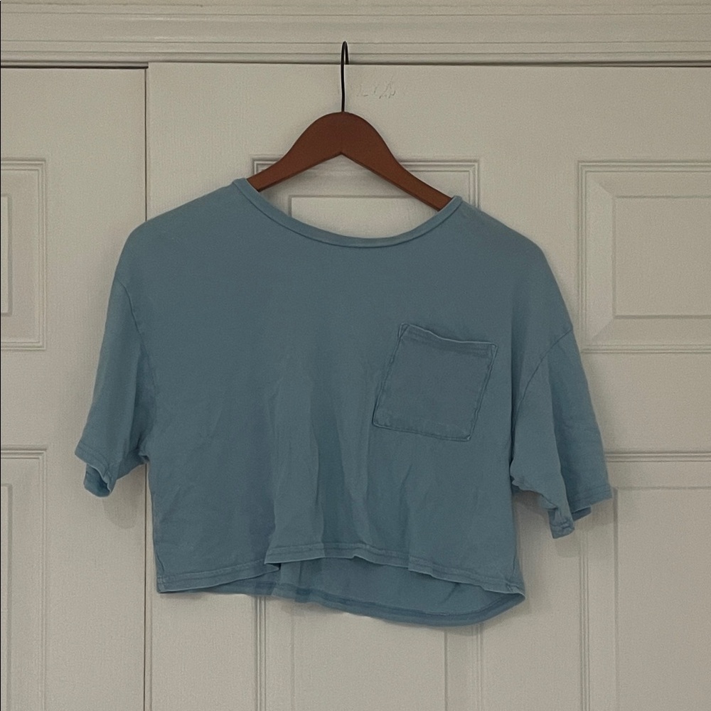 Garage Light Blue Cropped Tee
